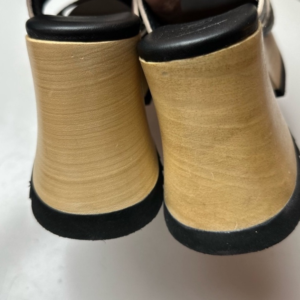 Miista Deanne Black Leather Chunky Wood Platform Sandals – 8.5 - Picture 7 of 12